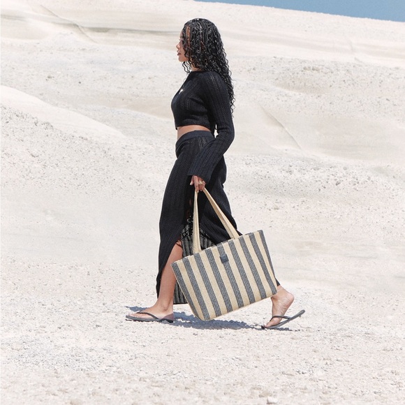 4th & Reckless x Loz Vassallo Straw Beach Tote - Picture 3 of 4